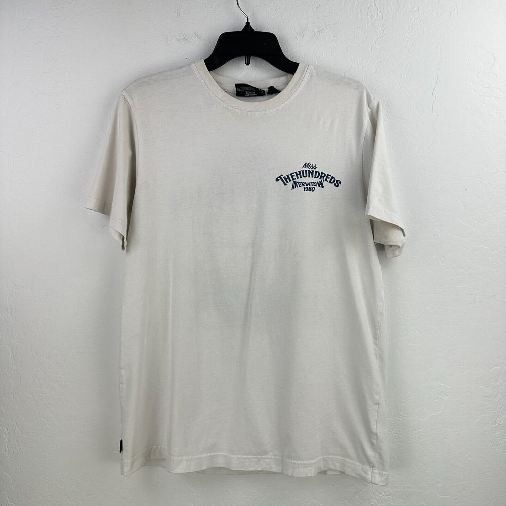 The Hundreds Tshirt‎ Mens M White Embroidered Miss International Bikini Beach